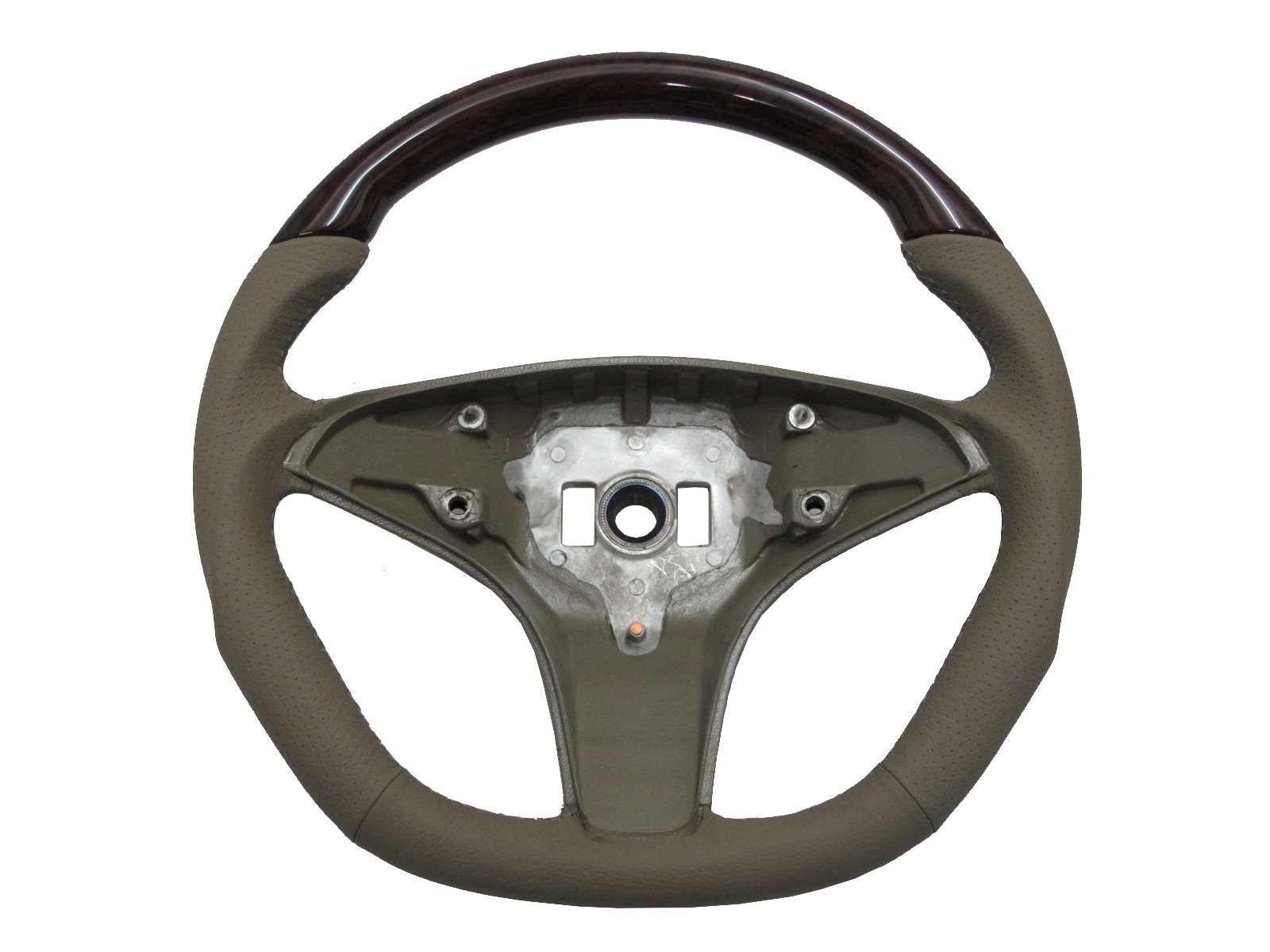 CrazyTheGod W204 2007-2011 PRE-FACELIFT STEERING WHEEL SPORT Walnut WOOD BEIGE Leather for Mercedes-Benz