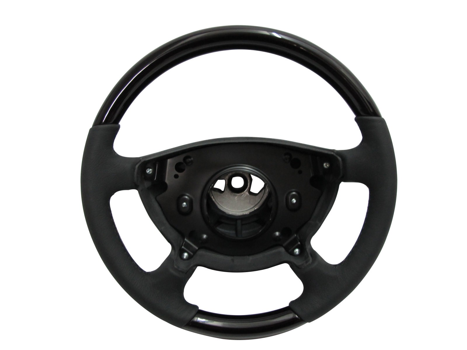 CrazyTheGod W463 2003-2006 -STEERING WHEEL OE Walnut-Classic WOOD BLACK Leather for Mercedes-Benz