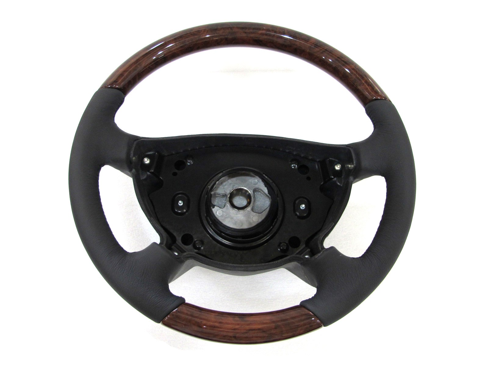 CrazyTheGod W463 2003-2006 -STEERING WHEEL OE Walnut-Elegance WOOD BLACK Leather for Mercedes-Benz