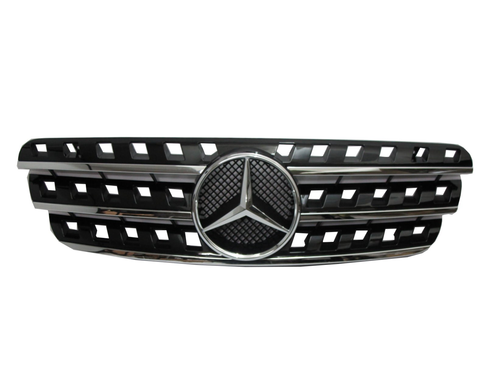 CrazyTheGod W163 1998-2005 GRILLE/GRILL 3FIN CHROME/BLACK for Mercedes-Benz V1 W164 Look