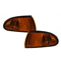 CrazyTheGod SUMMIT Second generation 1993-1996 Sedan 4D Clear Corner Light Amber/Yellow for EAGLE