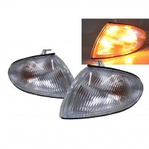 CrazyTheGod Pony 1998-1999 Sedan/Hatchback 4D/5D Clear Corner Light Chrome for HYUNDAI