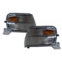 CrazyTheGod Delica L300 1999-Present VAN/Pickup 2D/4D Clear Corner Light Chrome/Gray for Mitsubishi