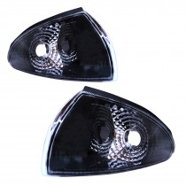 CrazyTheGod Satria First generation 1994-2005 Hatchback 3D Clear V3 Corner Light Black for PROTON