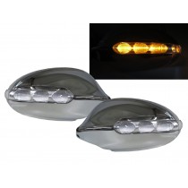 CrazyTheGod 1-Series E87 First generation 2004-2007 Pre-Facelift Hatchback 5D LED Mirror Cover Chrome for BMW