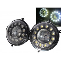 CrazyTheGod MINI R56 Second generation 2006-2013 Coupe 2D LED DRL Daytime Running Fog Light Lamp Black for MINI