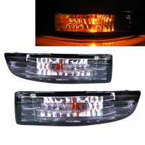 CrazyTheGod Caldina ST190/191 First generation 1992-1996 Wagon 5D Clear Front Bumper Signal Light Black for TOYOTA