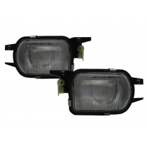 CrazyTheGod C-CLASS W203 2000-2003 PRE-FACELIFT Sedan 4D Standard Glass Clear Fog Light Lamp Chrome for Mercedes-Benz