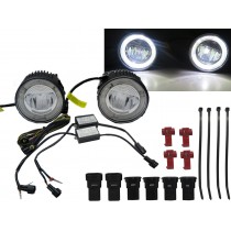 CrazyTheGod Juke F15 First generation 2010-Present Hatchback 3D DRL LED GLASS Fog Light Lamp Chrome for NISSAN