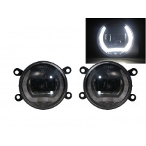 CrazyTheGod MEGANE II GRANDTOUR Second generation 2003-2008 Sedan 4D DRL Ubar LED Glass Fog Light Lamp Black for RENAULT