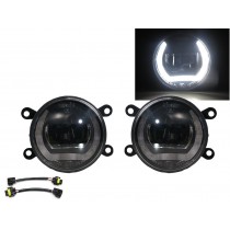 CrazyTheGod BRZ 2012-Present Coupe 2D DRL Ubar LED Glass Fog Light Lamp Black for SUBARU