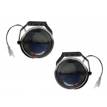 CrazyTheGod Projector Dual Beam Fog Light Lamp Black V1 for Universal