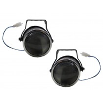 CrazyTheGod Projector Dual Beam Fog Light Lamp Black V2 for Universal
