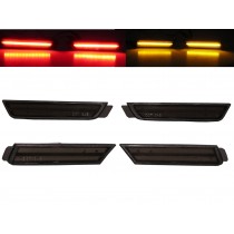 CrazyTheGod Camaro Fifth generation 2010-2015 Coupe/Convertible 2D LED Front+Rear Side Marker Light SMOKE for CHEVROLET CHEVY