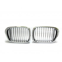 CrazyTheGod 5-Series E39 1995-2003 Sedan/Wagon 4D/5D M5Look GRILLE/GRILL Chrome/Black for BMW