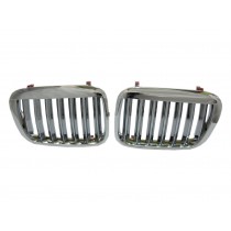 CrazyTheGod 3-Series E46 1998-2001 PRE-FACELIFT Sedan/Wagon 4D/5D X5LOOK GRILLE/GRILL Chrome for BMW