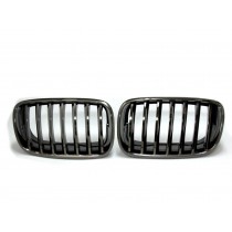 CrazyTheGod X5 E70 Second generation 2007-2013 Wagon 5D GRILLE/GRILL Titanium Black for BMW