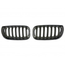 CrazyTheGod X3 E83 First generation 2003-2006 PRE-FACELIFT SUV 5D OE GRILLE/GRILL Chrome/Titanium for BMW