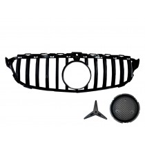 CrazyTheGod C-CLASS W205 2014-2018 Pre-Facelift Sedan 4D GRILLE/GRILL Gloss Black for Mercedes-Benz
