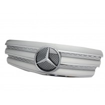 CrazyTheGod W211 2002-2006 Pre-Facelif GRILLE/GRILL 3FIN CHROME/SILVER for Mercedes-Benz