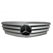 CrazyTheGod W211 2002-2006 Pre-Facelif GRILLE/GRILL 4FIN SILVER for Mercedes-Benz