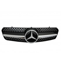 CrazyTheGod CL-CLASS W215/C215 2000-2005 Coupe 2D 1FIN GRILLE/GRILL Chrome/Black V2 for Mercedes-Benz