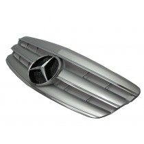 CrazyTheGod S-CLASS W221 2006-2009 PRE-FACELIFT Sedan 4D 3FIN GRILLE/GRILL Silver for Mercedes-Benz