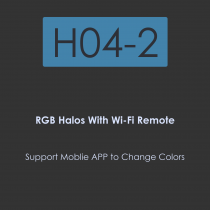 H04-RGB Colors Angel-Eye-Cotton Halos Colors with Wifi Remote