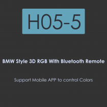 H05-3D Crystal Angel-Eye-BMW Style 3D RGB with Bluetooth Remote