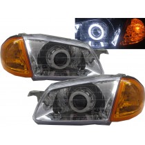 CrazyTheGod Tierra BJ Eighth generation 1998-2000 PRE-FACELIFT Sedan/Wagon 4D/5D CCFL Bi-Projector HID Headlight Headlamp Chrome V2 for FORD RHD