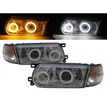 CrazyTheGod Sunny B13 Third generation 1995-2017 Sedan/Coupe 2D/4D Cotton Halo Projector Headlight Headlamp Chrome US for NISSAN LHD