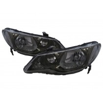 CrazyTheGod CSX 2006-2011 Sedan 4D Clear Headlight Headlamp Smoke for ACURA LHD