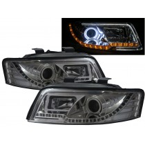 CrazyTheGod A4/S4 B6 8E 2001-2005 4D/5D CCFL Projector R8Look Headlight Headlamp Chrome for AUDI LHD