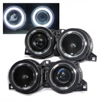 CrazyTheGod 3-Series E30 1983-1991 Sedan/Coupe/Convertible 2D/4D CCFL Projector Headlight Headlamp Black EU for BMW RHD