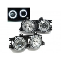 CrazyTheGod 5-Series E34 Third generation 1986-1996 Touring/Sedan 4D/5D CCFL Projector Headlight Headlamp Chrome EUROPE for BMW RHD