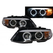 CrazyTheGod X5 E53 First generation 2004-2006 Facelift SUV 5D D2S HID XENON Headlight Headlamp Black for BMW LHD