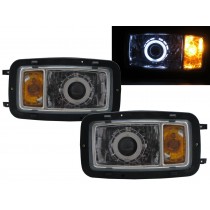 CrazyTheGod TRUCK-NG NG80 1980-1991 Truck 2D CCFL Projector Headlight Headlamp Chrome for Mercedes-Benz LHD