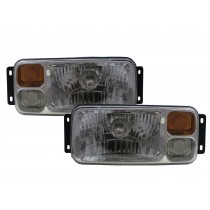 CrazyTheGod TRUCK-NG NG90 Truck 2D Clear Headlight Headlamp Chrome for Mercedes-Benz LHD