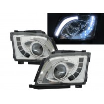 CrazyTheGod SL-CLASS R129 1989-2002 Roadster 2D Projector R8Look Headlight Headlamp Chrome for Mercedes-Benz RHD