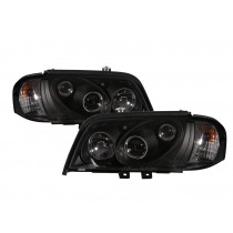 CrazyTheGod C-CLASS W202 1994-2000 Sedan/Wagon 4D/5D Projector Headlight Headlamp Black EUROPE for Mercedes-Benz LHD