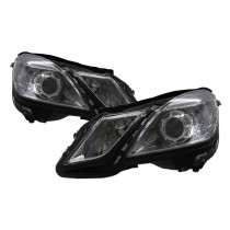 CrazyTheGod E-CLASS W212/S212 Fourth generation 2009-2012 Pre-Facelift Sedan/Wagon 4D/5D Projector Headlight Headlamp Chrome for Mercedes-Benz RHD
