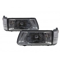 CrazyTheGod Dodge 1000 1999-present VAN 4D Clear W/ Corner Lamp Headlight Headlamp Chrome for DODGE LHD