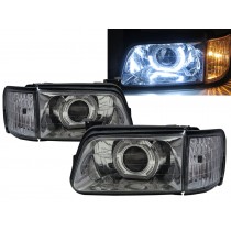 CrazyTheGod Rodeo Third generation 1997-2003 Pickup 4D Guide LED Angel-Eye Projector W/ Corner Lamp Headlight Headlamp Chrome for HOLDEN RHD
