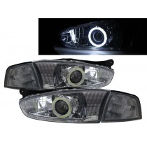 CrazyTheGod MIRAGE Fifth generation 1995-2003 Hatchback/Coupe 2D/3D CCFL Projector Headlight Headlamp Chrome for MITSUBISHI RHD