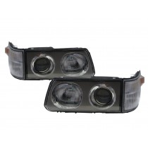 CrazyTheGod StarWagon L300 1993-present VAN 4D Projector W/ Corner Lamp Glass Headlight Headlamp Chrome for Mitsubishi LHD