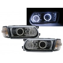 CrazyTheGod Sentra B13 Third generation 1995-2017 Facelift Sedan/Coupe 2D/4D CCFL Projector Headlight Headlamp Chrome V1 for NISSAN RHD