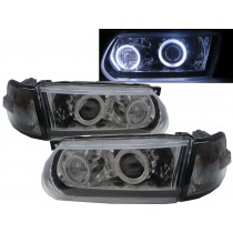 CrazyTheGod Tsuru V16 B13 Third generation 1995-2017 Facelift Sedan/Coupe 2D/4D CCFL Projector Headlight Headlamp Chrome V2 for NISSAN RHD