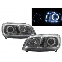 CrazyTheGod Mirada 2004-2007 Recreational Vehicle CCFL Projector Glass Headlight Headlamp Chrome V2 for Coachmen RHD