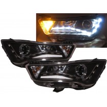 CrazyTheGod C-Quatre 2010-present Sedan 4D COB Projector R8Look Headlight Headlamp Black China for CITROEN RHD