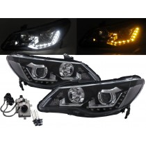 CrazyTheGod Ciimo 2012-2016 Sedan 4D LED Bar Projector Headlight Headlamp Black Russia/South Africa/ASIA/JAPAN/Australia for Dongfeng RHD